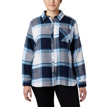 Columbia Overhemd Dames, Simply Put II Flannel Plus Size Donkerblauw, 91EFKXHVA